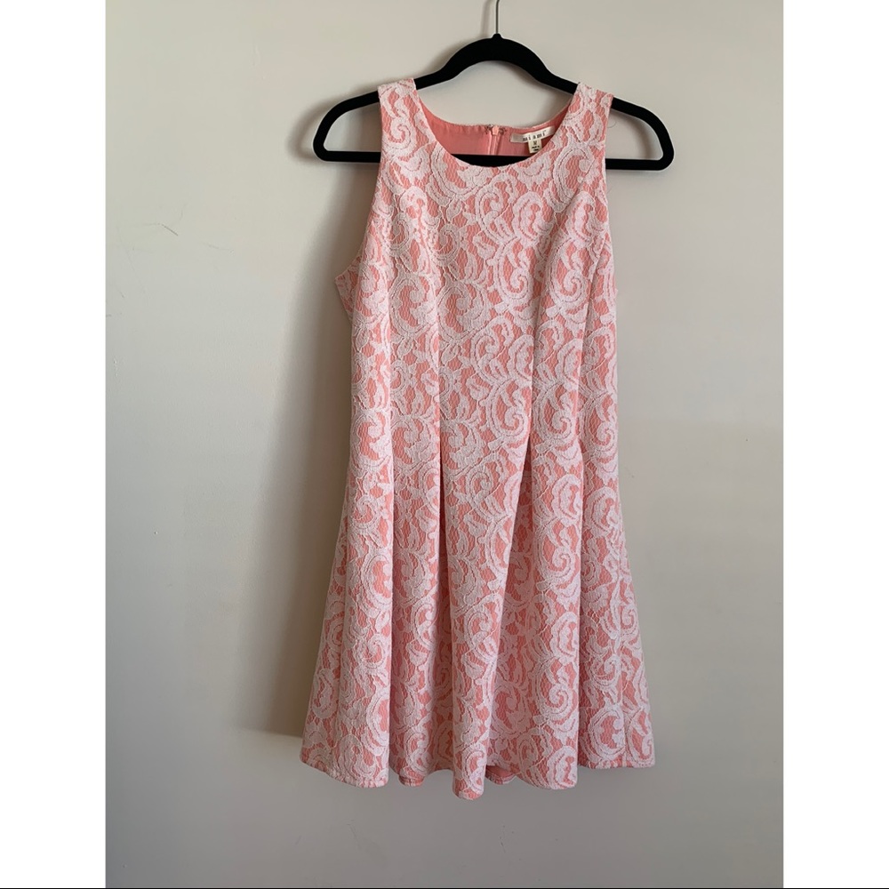 Peachy Pink Lace Dress!
